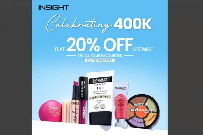 Insight Cosmetics, festive offer, makeup sale, beauty products, 20% discount, Instagram followers, Indian makeup brand, cruelty-free cosmetics, cosmetic sale, new beauty launches